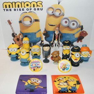Minions The Rise of Gru Movie Deluxe Figure Set of 14 with 10 Figures